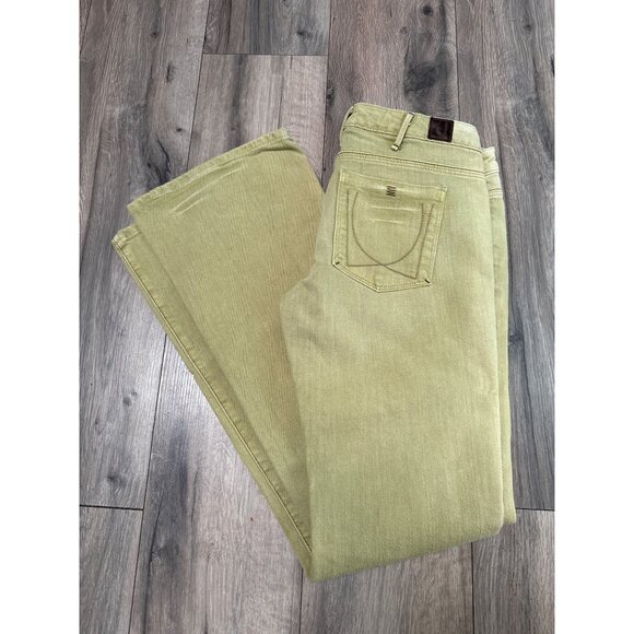 U Denim Jeans Green Flared Pants Womens Size 29 Cut A01265 Style UWH22360 - Picture 12 of 12